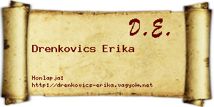 Drenkovics Erika névjegykártya