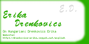 erika drenkovics business card